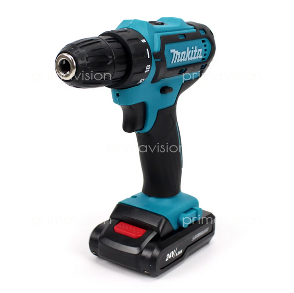 Шуруповерт Makita DF550 DWE (24V, 5.0AH) с набором инструментов. Аккумуляторный шуруповерт Макита DF550DWE фото