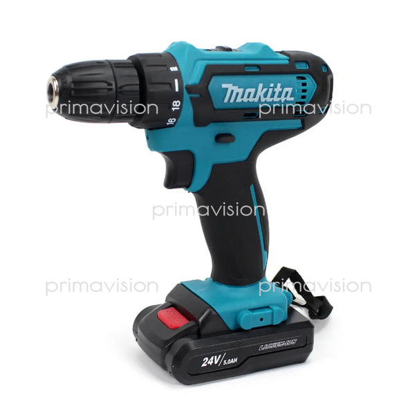 Шуруповерт Makita DF550 DWE (24V, 5.0 AH) з набором інструментів. Акумуляторний шуруповерт Макіта DF550DWE фото